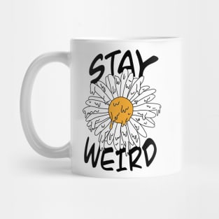 Drippy Grime Art Melting Daisy Pattern Mug